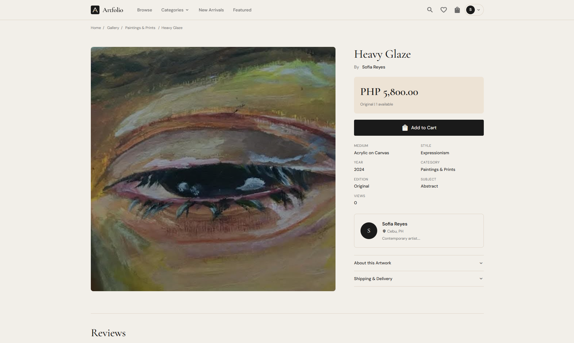 Artfolio platform preview 2