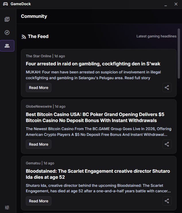 Gamedock interface preview 3